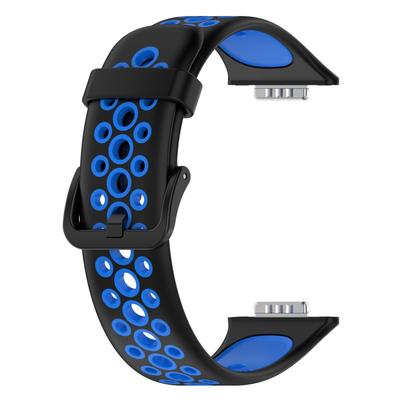 Сменные ремешки, совместимые с HUAWEI Watch FIT2, дышащие силиконовые браслеты, двухцветные, регулируемые, для смарт-часов