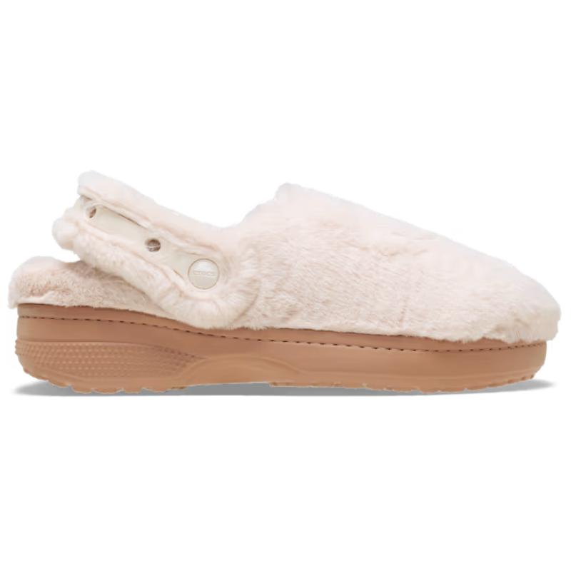 Crocs Простые и удобные универсальные шлепанцы с перемычкой для женщин, бежевые