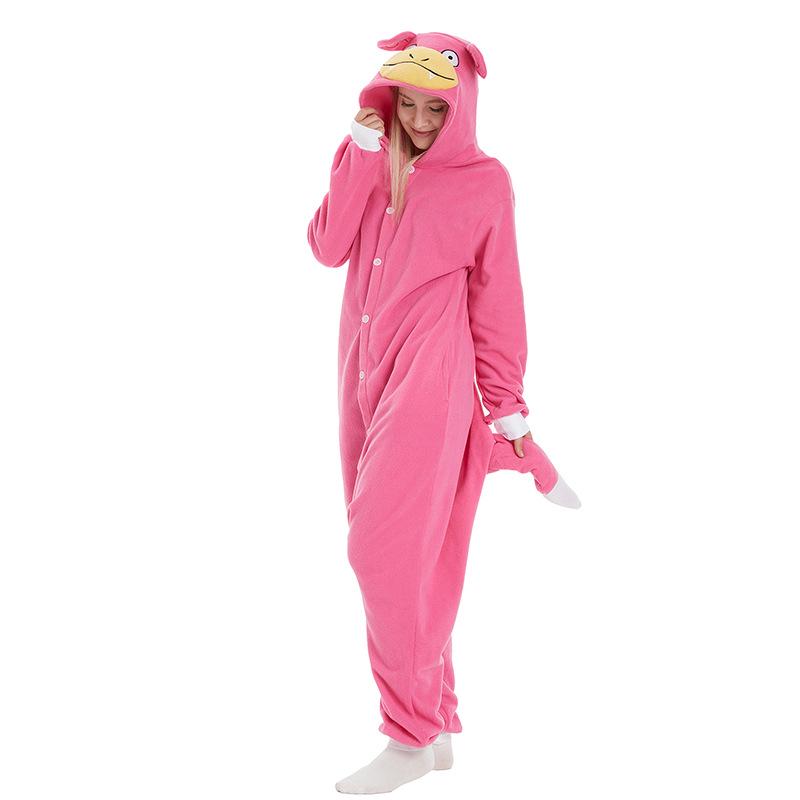 Pokemon Slowpoke Christmas Cartoon Onesie Pajamas - Casual Homewear for Couples