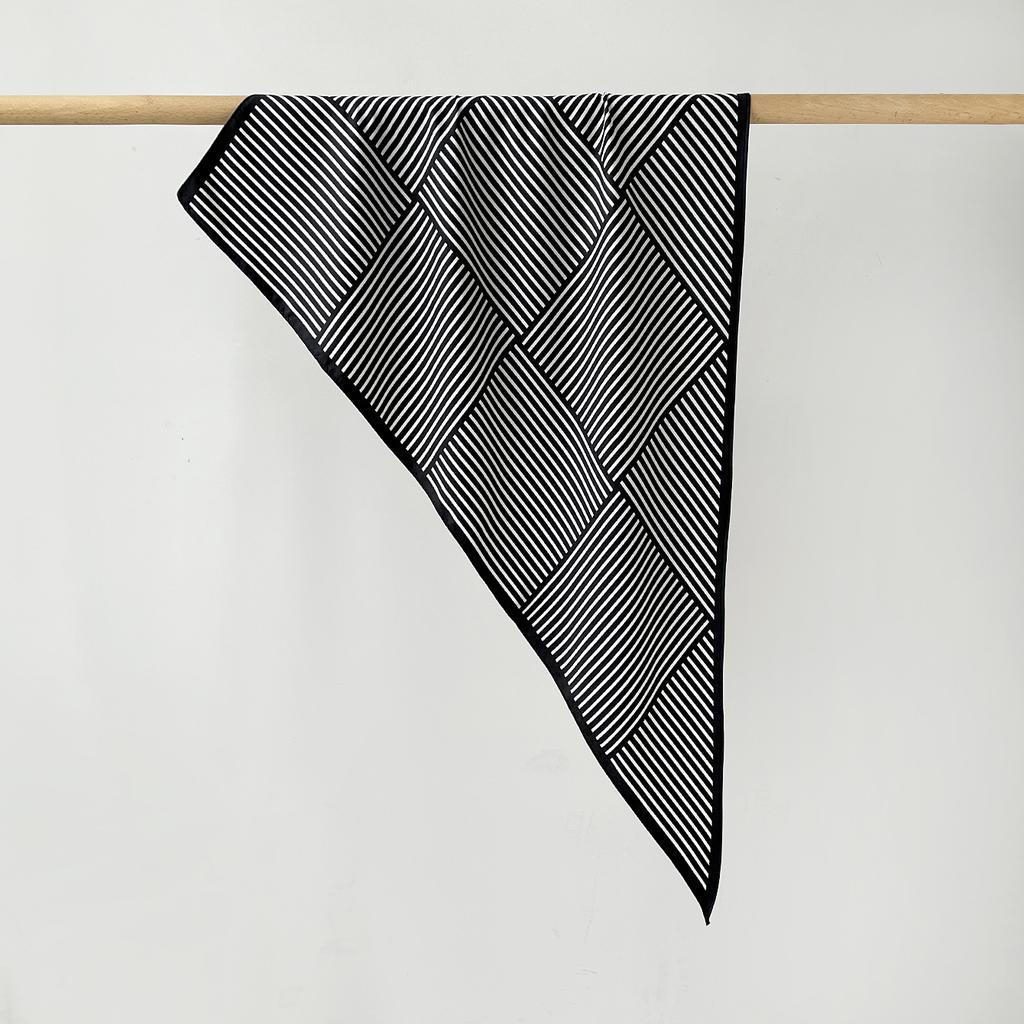 Twill Light Luxury High Sense Simulation Silk Headscarf Waist Triangle Scarf Silk Scarf Multi-Function