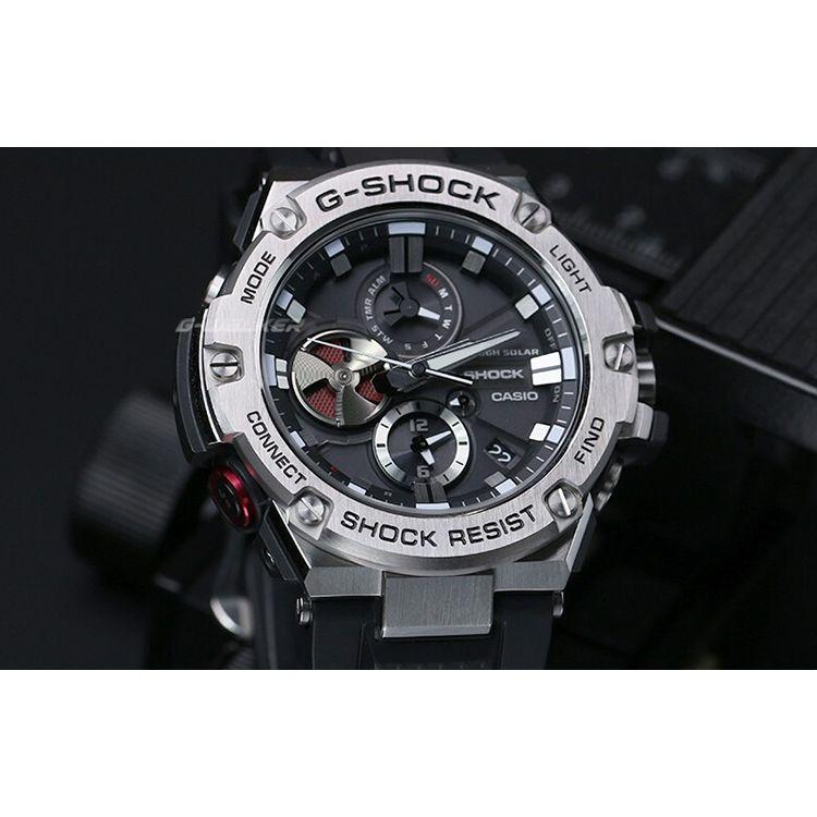 G-SHOCK Серия Gst Механические Стальное Сердце Водонепроницаемые Спортивные Повседневные Солнечные Кварцевый Механизм Ремешок из Смолы Мужские часы Черные GST-B100-1A