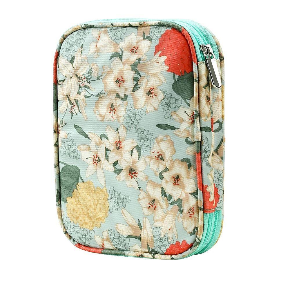 Портативный чехол для вязальных спиц, разноцветная, прочная сумка для крючков для вязания, ткань Оксфорд, молния, сумка для хранения крючков для вязания, швейный инструмент