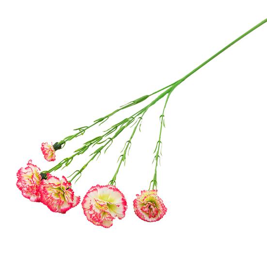 1 ветка, имитация цветка, реалистичная, легкая в уходе, гибкая, модная цветочная композиция, искусственная ветка цветка гвоздики на День матери