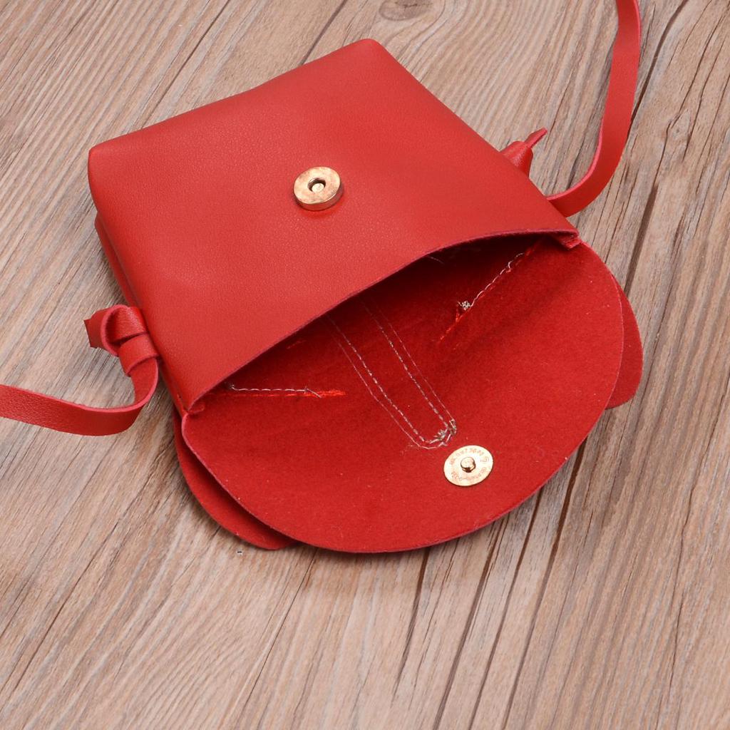 Children Bowknot Dog Shoulder Bag Baby Purse PU Leather Messenger Bag Kid Crossbody Bag Wallet