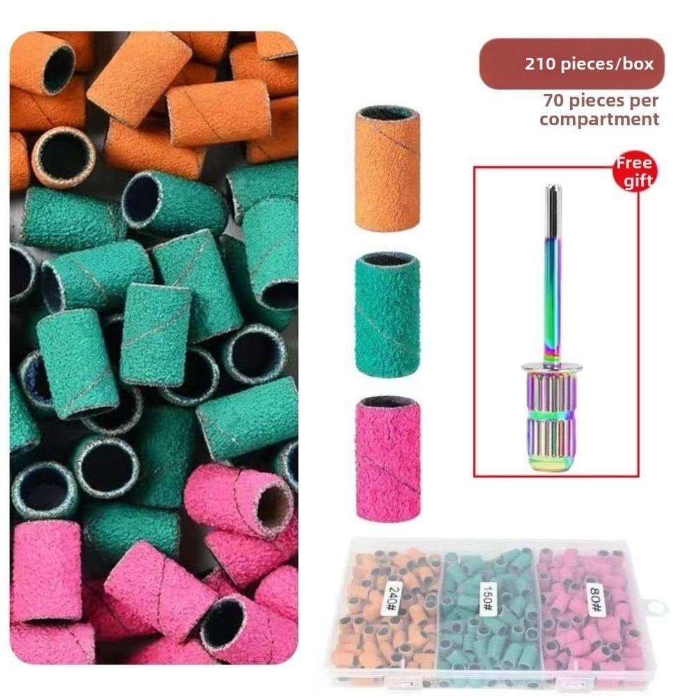 75/210Pcs Multi-functional Nail Sanding Bands Sanding Bands Nail Grinder Polish Nail Salon