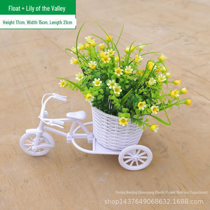 Комплект искусственных цветов для помещений: Маленькие украшения в горшках для украшения дома и автомобиля