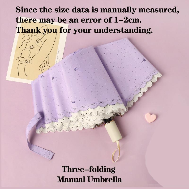 Женский зонт кружевной модный складной зонт солнцезащитный зонт ветро- и дождеустойчивый дорожный складной портативный студенческий подарок