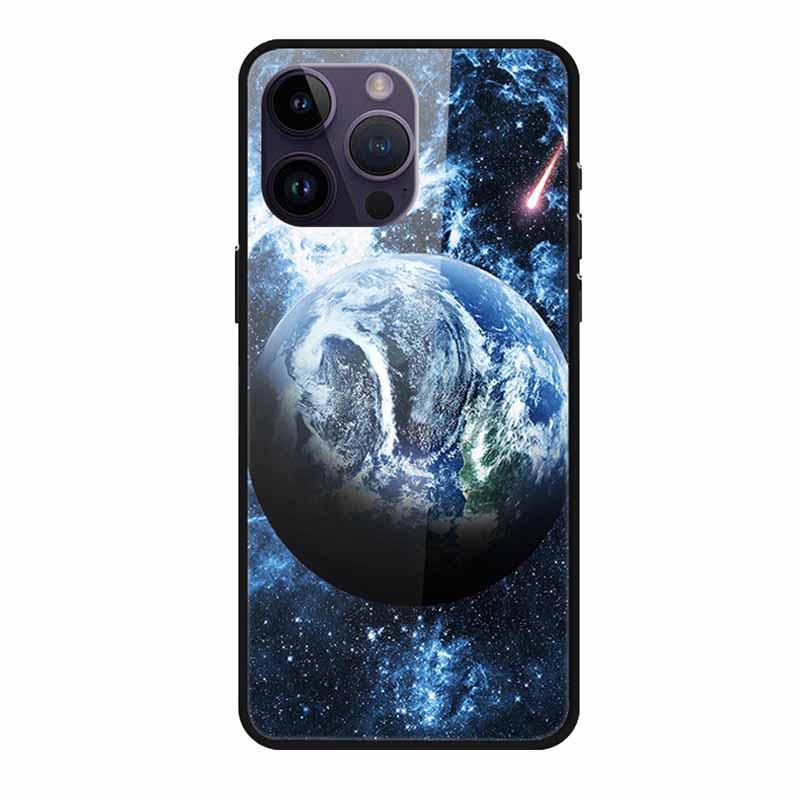 Закаленное Стекло Чехол Для iphone 15 Pro Max Чехол Жесткое Стекло Задняя Крышка Мягкий ТПУ Бампер Для iphone 16 Pro Max Чехол для Телефона 16Pro Max