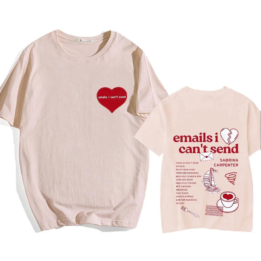 Summer Retro Men's Sabrina Carpenter Printed Round-neck Grunge-style Casual 100% Pure Cotton T-shirt and Fashionable Top