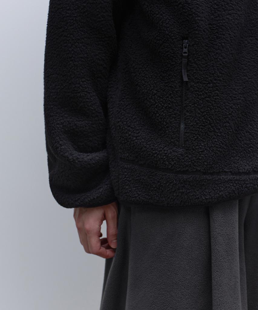 Musinsa Standard Essential Sherpa Fleece High-Neck Jacket [Black]