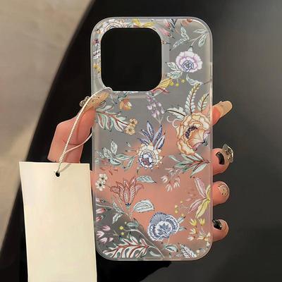 Чехлы для мобильных телефонов iPhone 11 13 15 Pro Max 12 14 Pro Max Чехол для iPhone 16 15 Plus 13 Pro 12 Матовая текстура с рисунком в виде мультяшных цветов