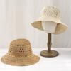 NEW Y2K Beach Korean Straw Hat Summer Women Visor Bucket Hat Fisherman Hat Hand Weaving Panama Girl Fishing Handmade Sun Hats