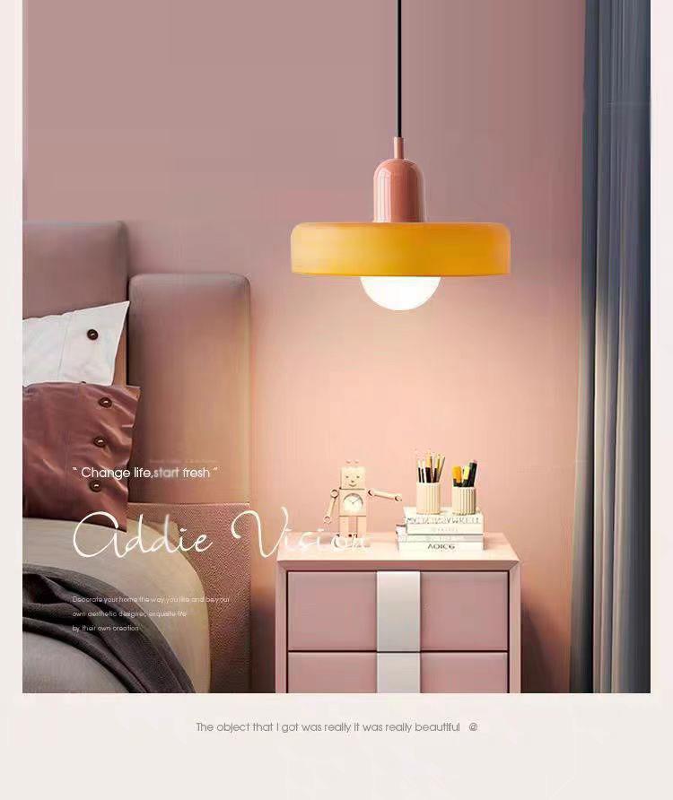 Винтажный подвесной светильник из зеленого стекла в стиле Мемфис - Современная прикроватная люстра в стиле Баухаус