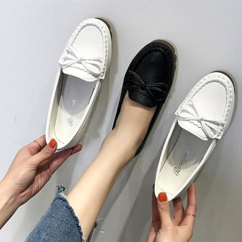 2025 Новые женские туфли Doudou на плоской подошве с неглубоким носком, повседневные туфли на одной ноге