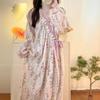 Skirt Cotton Woman Plus Size Spring Summer Long Sleeve Loose Nightgown Casual Comfortable Long Skirt Dresses