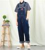 Мужские комбинезоны в корейском стиле, мужские цельные нагрудники, синие джинсовые брюки, мужские джинсовые комбинезоны