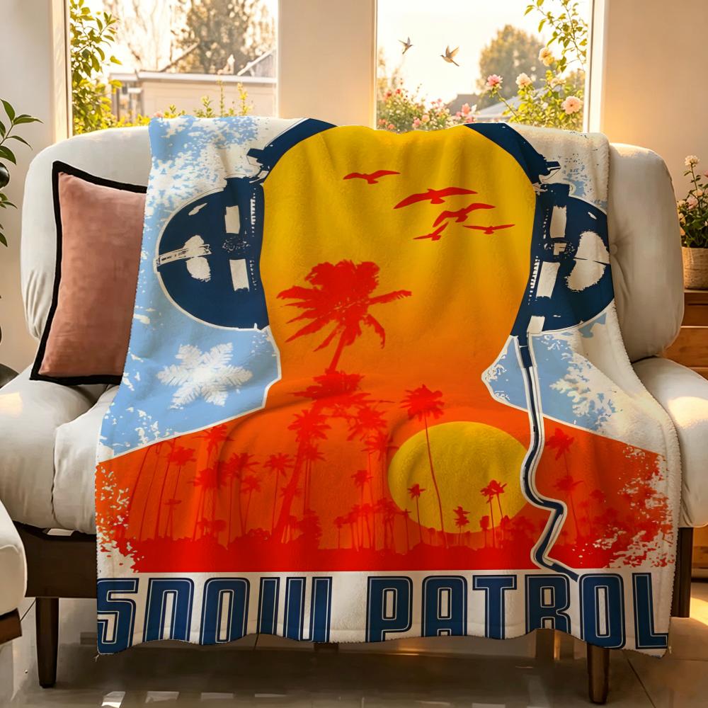 Music SSnow PPatrol Throw Flannel Throw Blanket Suitable for Sofa Living Room Bedroom