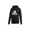 Adidas Logotipli bosma ipli kapyushonli erkaklar xudilari qora GH6663