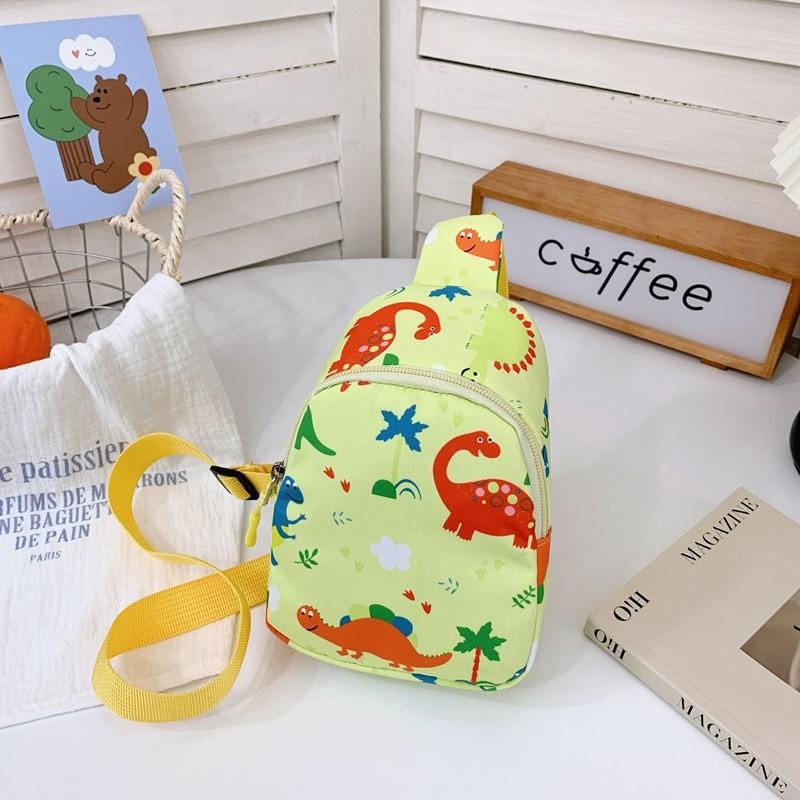Детская школьная сумка через плечо с мультяшным рисунком динозавра, единорога, паука