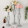 Металлическая подставка для цветочной композиции, свадебные центральные элементы с цветами, элегантная ваза для цветов, канделябр, подсвечники для домашнего декора
