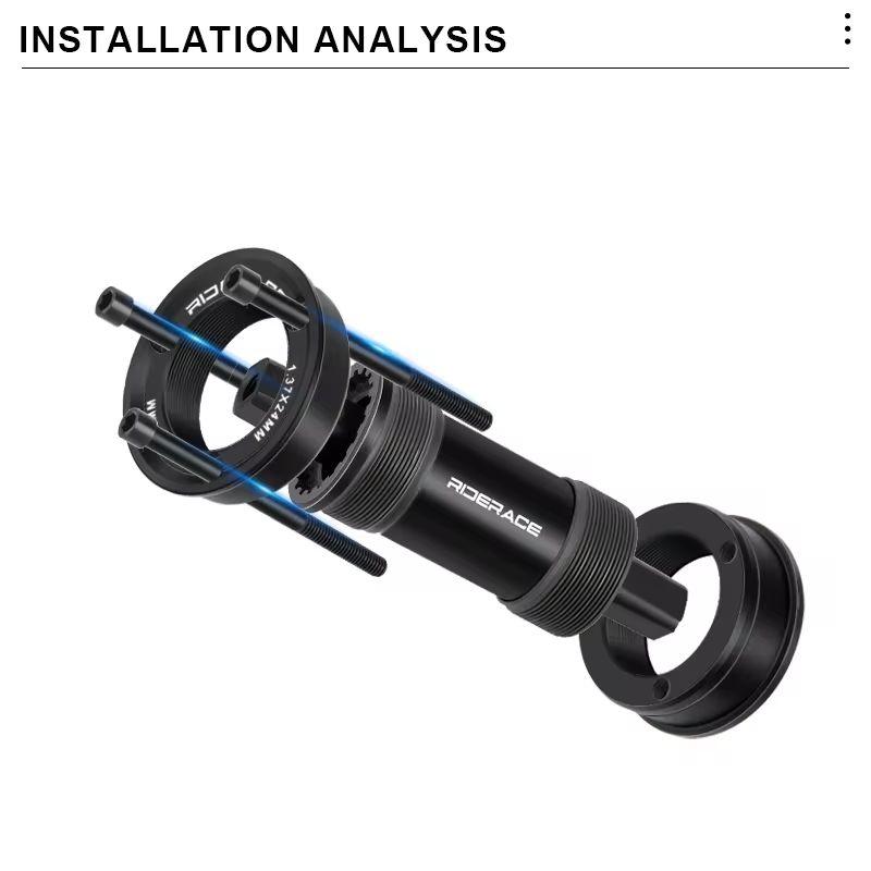 Комплект для переоборудования каретки велосипеда RIDERACE с американского на европейский размер 24 мм BB BB68/73, адаптер для шатунов велосипеда BMX, черный