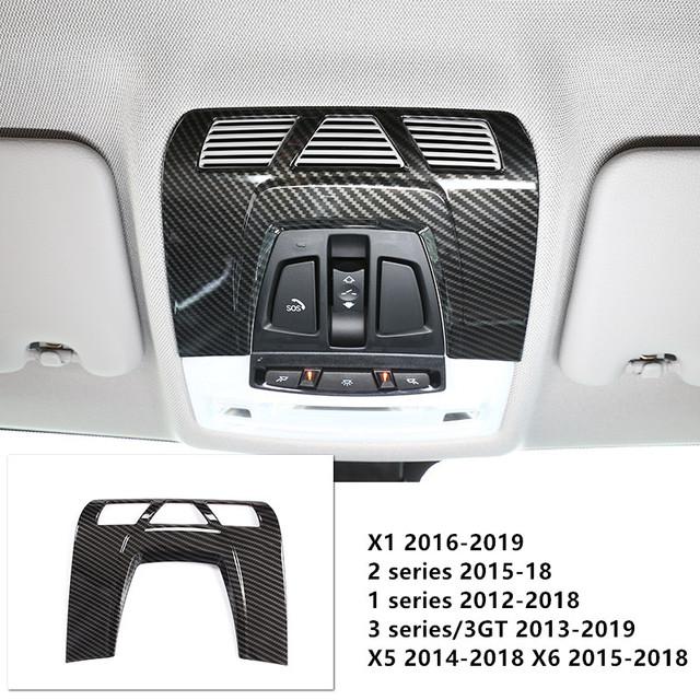 Передняя лампа для чтения автомобиля, декоративная рамка, наклейка, цветная отделка из углеродного волокна для BMW 1/2/3 серии F20 F45 F30 F34 X5 F15 X6