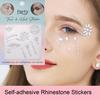 Наклейки на лицо и глаза для женщин, самоклеящиеся стразы, макияж, татуировки, наклейки для ногтей для украшения вечеринки на Хэллоуин