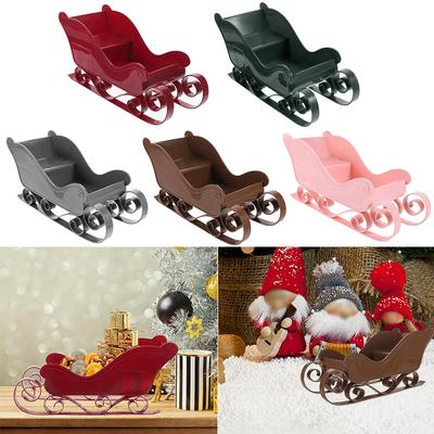 Рождественские санки Машина Украшение Подарок Пластиковые санки Машина Лыжная машина Маленькое украшение Детский подарок Настольное украшение