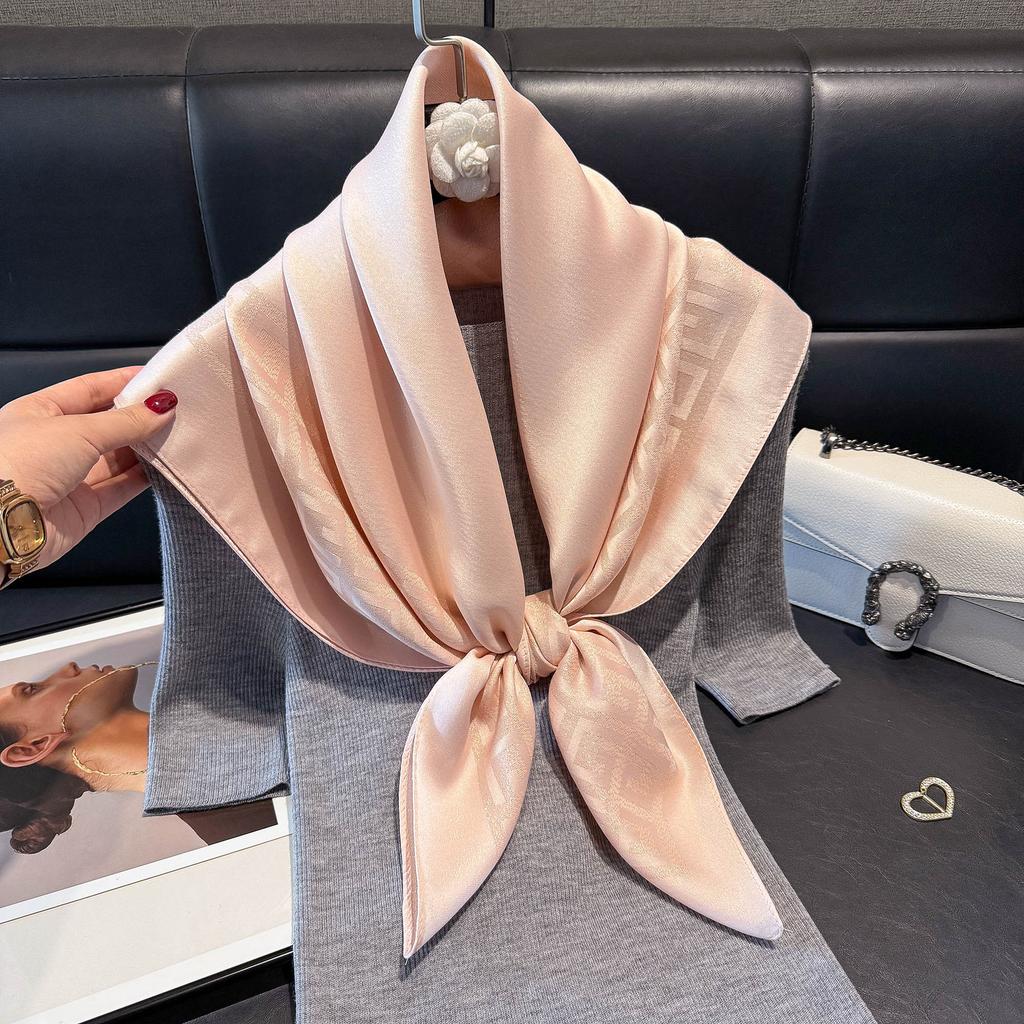 90 Minimalist Silk Scarves Women'S High-End Spring Summer Versatile Sports Style Scarf Tie Scarf