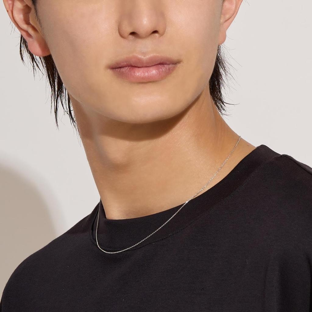 Платиновое ожерелье из цепочки Pt850 Azuki, ширина максимум 45 см, длина регулируется [Lara Christie] 0,95 мм приблизительно. 2.01г lc97-0064