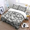 Black swirling floral patterns. Bedding sets Duvet cover sets Duvet covers Pillowcases(1 * Duvet Cover 2 * Pillowcases without duvet insert)