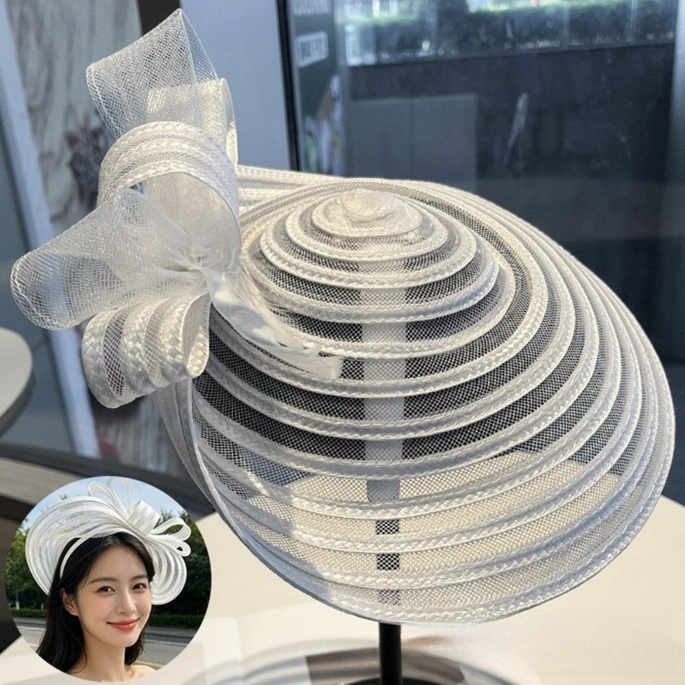 Bow Decoration Women's Tea Party Hat Headband Style Wedding Bridal Fascinator Hair Accessories