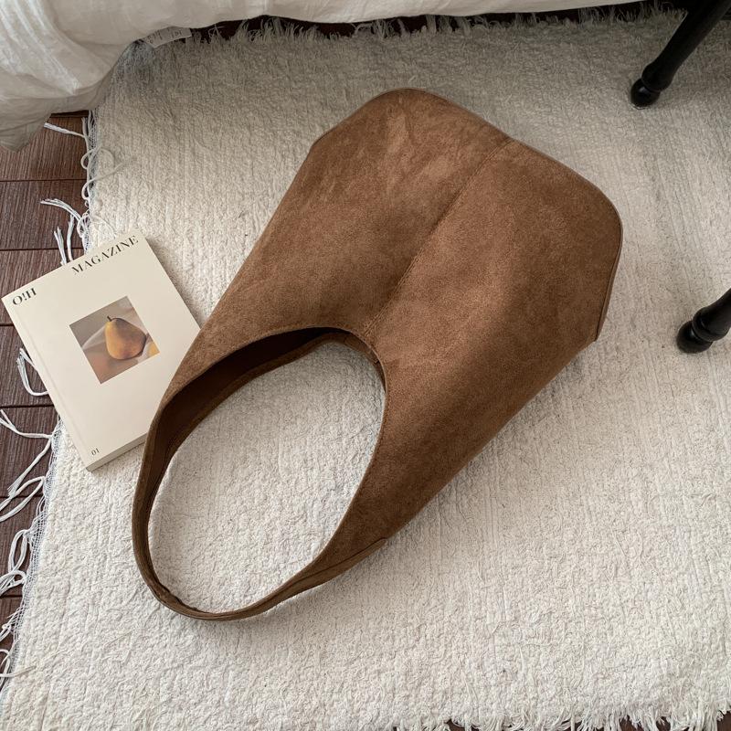 Сумки Женские 2025 Новые Модные Осенне-зимние Премиальные Ретро Замшевые Сумки через плечо Ленивая Сумка-тоут для поездок на работу