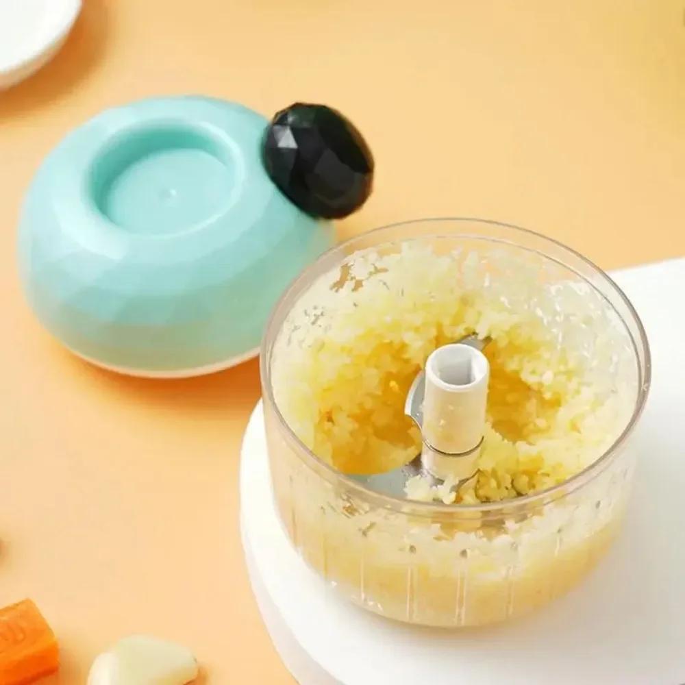 1 шт. Ручной измельчитель чеснока, мощная чесночная мясорубка, измельчитель овощей, кухонный комбайн, маленький и портативный, подходит для измельчения лука и имбиря