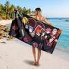 Naruto Printed Swim Towel, Portable Water Absorbent Towel for Beach Camping Daily Bathroom Use