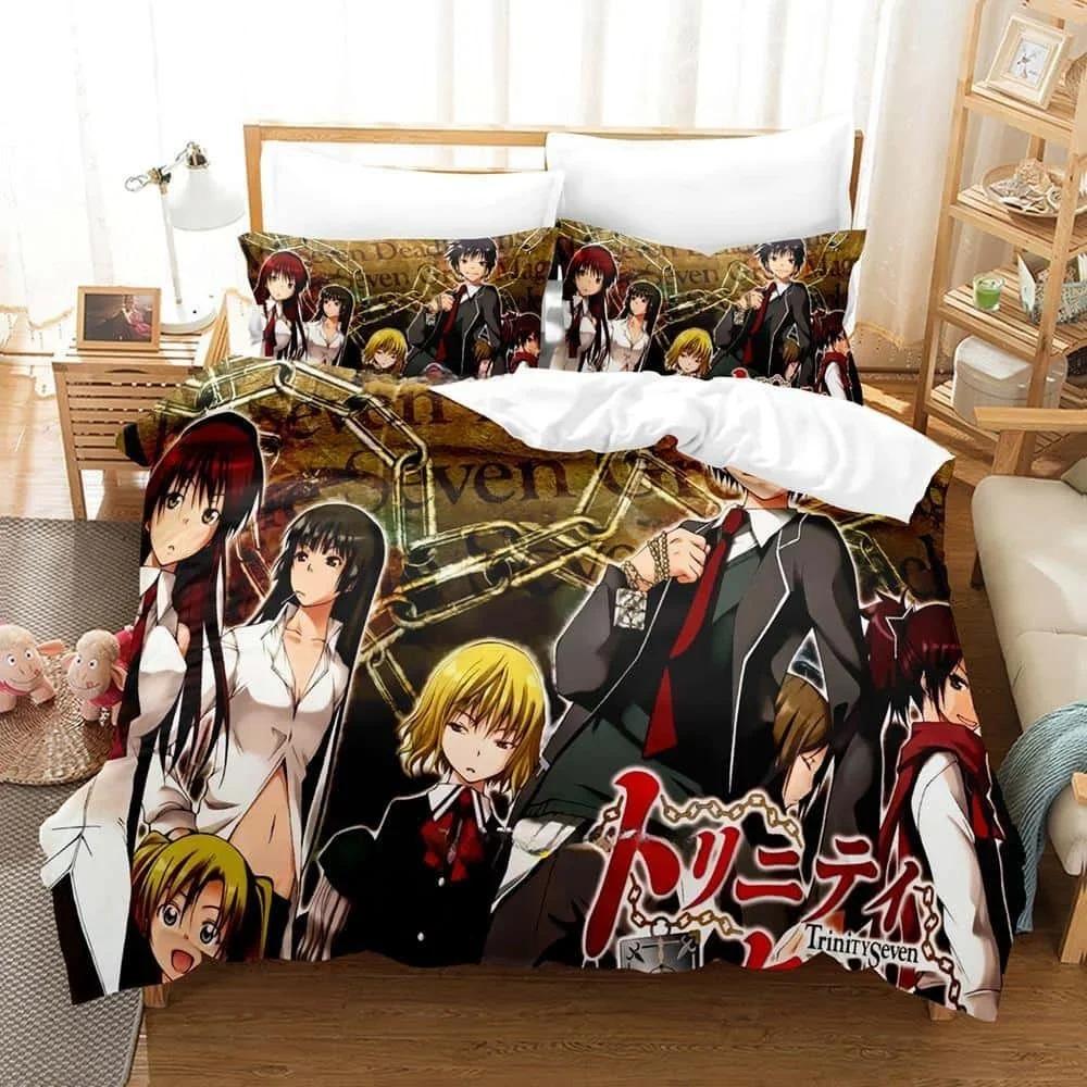 Прочные Уютные Односпальные Полуторные Полные Queen King 3D Печать Аниме Lilith Asami Trinity Seven Размеры Кровати Взрослый Детский Спальный Гарнитур Покрывало