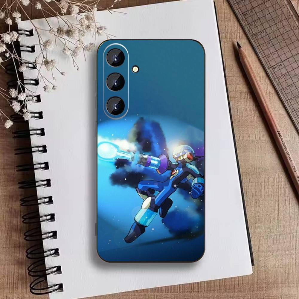 Чехол для телефона H-Mega Man Anime для Samsung Galaxy A73, A21s, A22, A31, A52, A53, A71, A41, Мягкий черный корпус