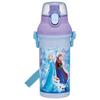 Skater Children's Plastic Water Bottle 480ml One Push Open/Close Antibacterial Child Friendly Lightweight Made In Japan Disney Frozen 25 Girls PSB5SAN