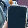 Halloween Ghost Phone Buddy Cute Stick-On Ghost Phone Topper Peel-and-Stick Mini Phone Figures Surprise Toy for All Phones Desk Decor