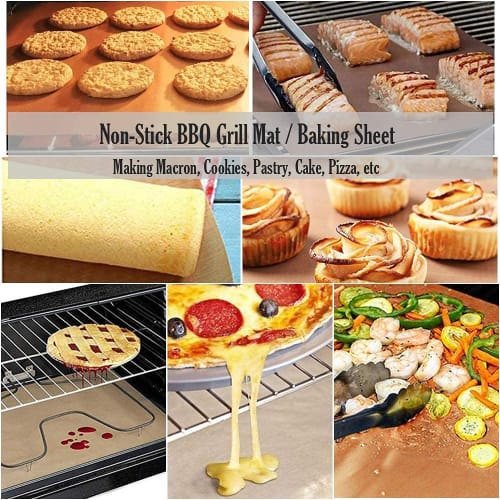 12-Piece Set of Heat-Resistant, Oil-Resistant, Durable, Washable Cooking Sheets, Oven Paper, Baking Paper, Reusable for Oven Baking, Cooking, Grilling