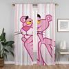 Элегантные шторы для комнаты, розовая пантера, затемняющие шторы, украшения на Хэллоуин, разделительные шторы, 2 шт., гостиная