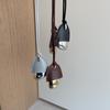PU Leather Pinecone Pendant Necklace Long Chain Sweater Chain Fashion Rope Chain Necklace  Jewelry