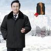 Мужская зимняя куртка средней длины: Теплый, утолщенный хлопок с бархатом, Оригинальный товар для среднего и пожилого возраста.