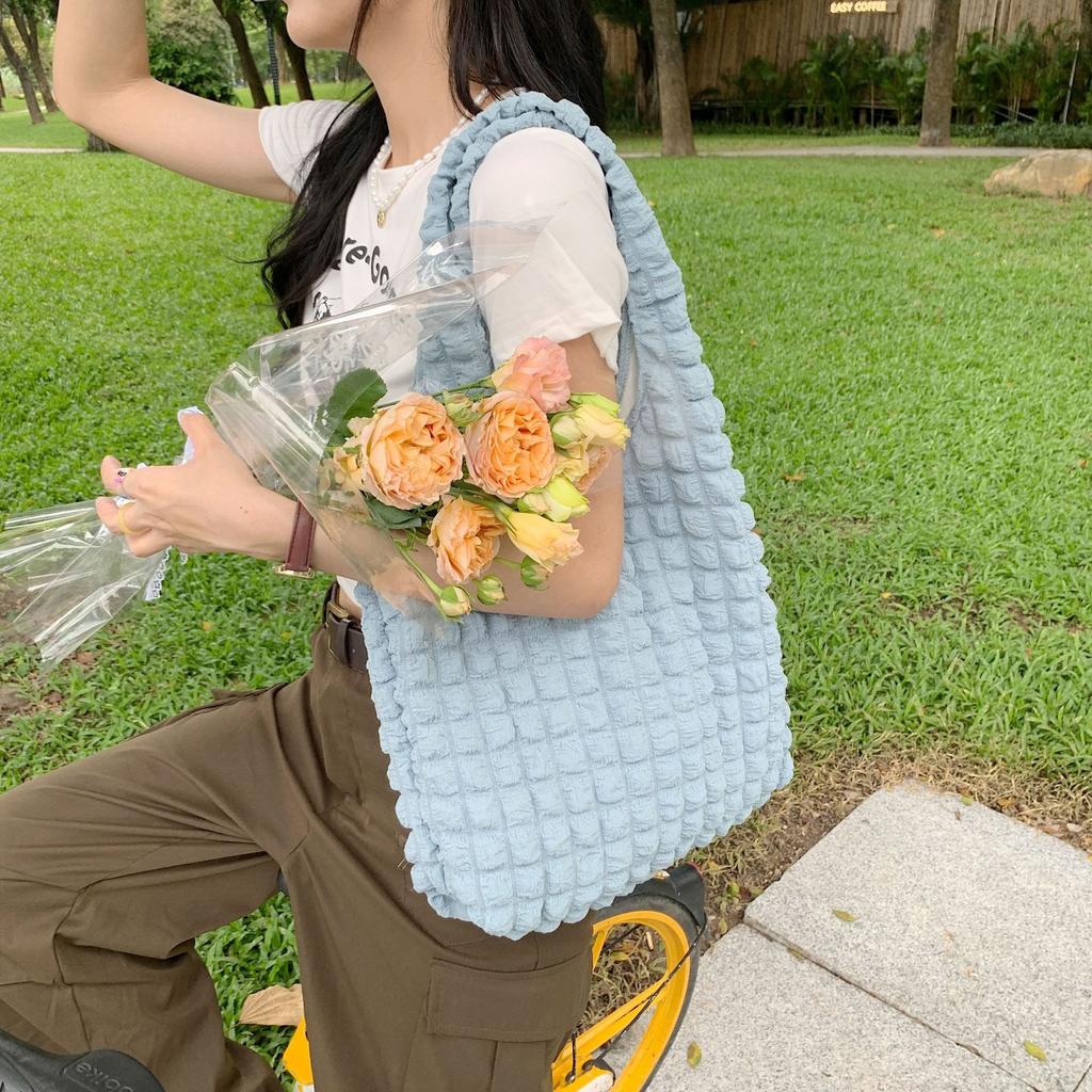 Летняя сумка Puff Cloud Sweet через плечо, модная женская сумка-тоут большой емкости MIT