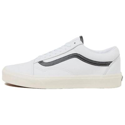 Кроссовки Old Skool White Black Leather Unisex VN0007NTYB2