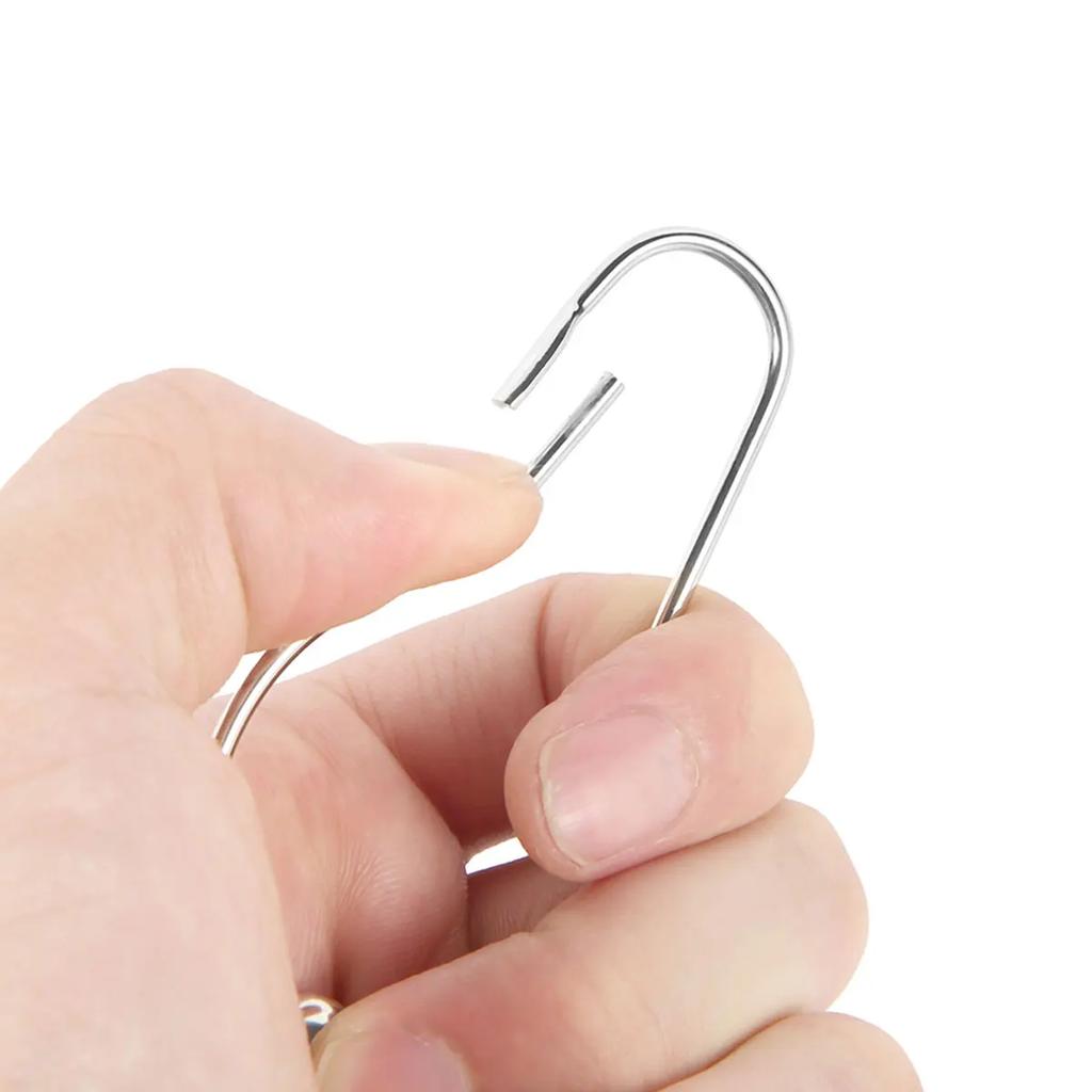 Shower Curtain Hooks Metal Shower Curtain Rings Anti-Drop Shower Hooks for Bathroom Shower Rod Roller Glide Shower Curtain