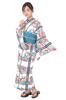 Hiroba Cotton Linen Yukata Children Girls 150 Adults One Size Fits Most Yukata Children Girls Yukata Set Junior Yukata Junior Yukata 4 Piece Set