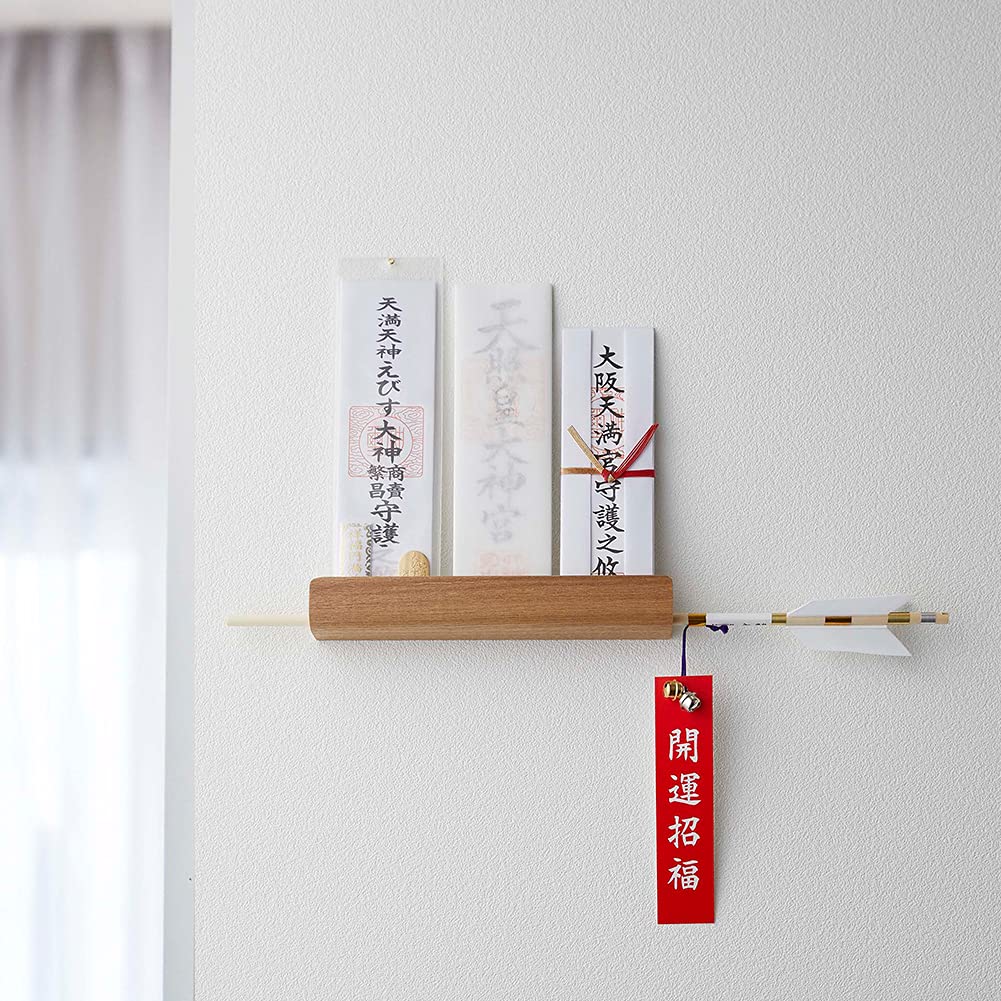 Yamazaki Jitsugyo God Bill Holder Pin for Plaster Board and Wood Screws Natural Approximately W25 X X H5 Cm RIN Simple Shinto Altar Bill Holder Hamaya