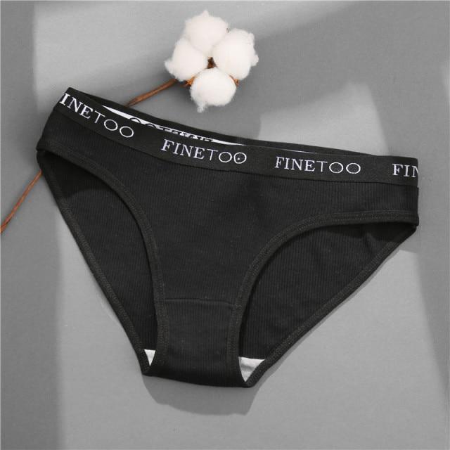 FINETOO Женские хлопковые трусики, нижнее белье, нижнее белье, трусы с надписью, женские сплошные цвета, M-XXL, женские сексуальные трусики, трусы для девочек