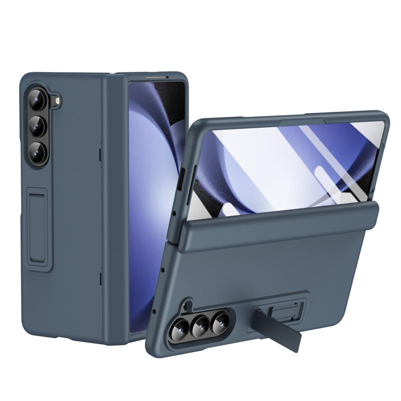 360 Full Protection Hinge Kickstand Case for Samsung Galaxy Z Fold 7 6 5 4 3 / 8 Ultra Tempered Glass Film Holder Folding Cover
